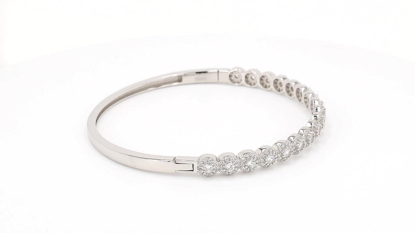 Divara Briar Bangle, sterling silver 925 cubic zirconia bracelet
