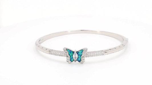 Divara Isolde Bangle, sterling silver 925 cubic zirconia bracelet