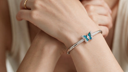Divara Isolde Bangle, sterling silver 925 cubic zirconia bracelet
