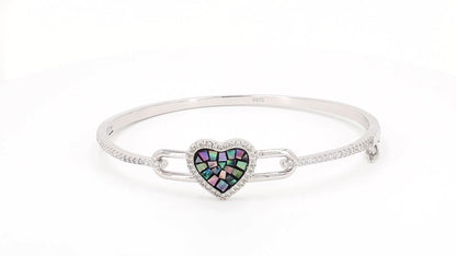 Divara Elowen Bangle, sterling silver 925 cubic zirconia bracelet