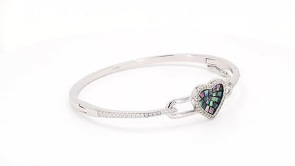 Divara Elowen Bangle, sterling silver 925 cubic zirconia bracelet
