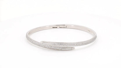 Divara Ines Bangle, sterling silver 925 cubic zirconia bracelet