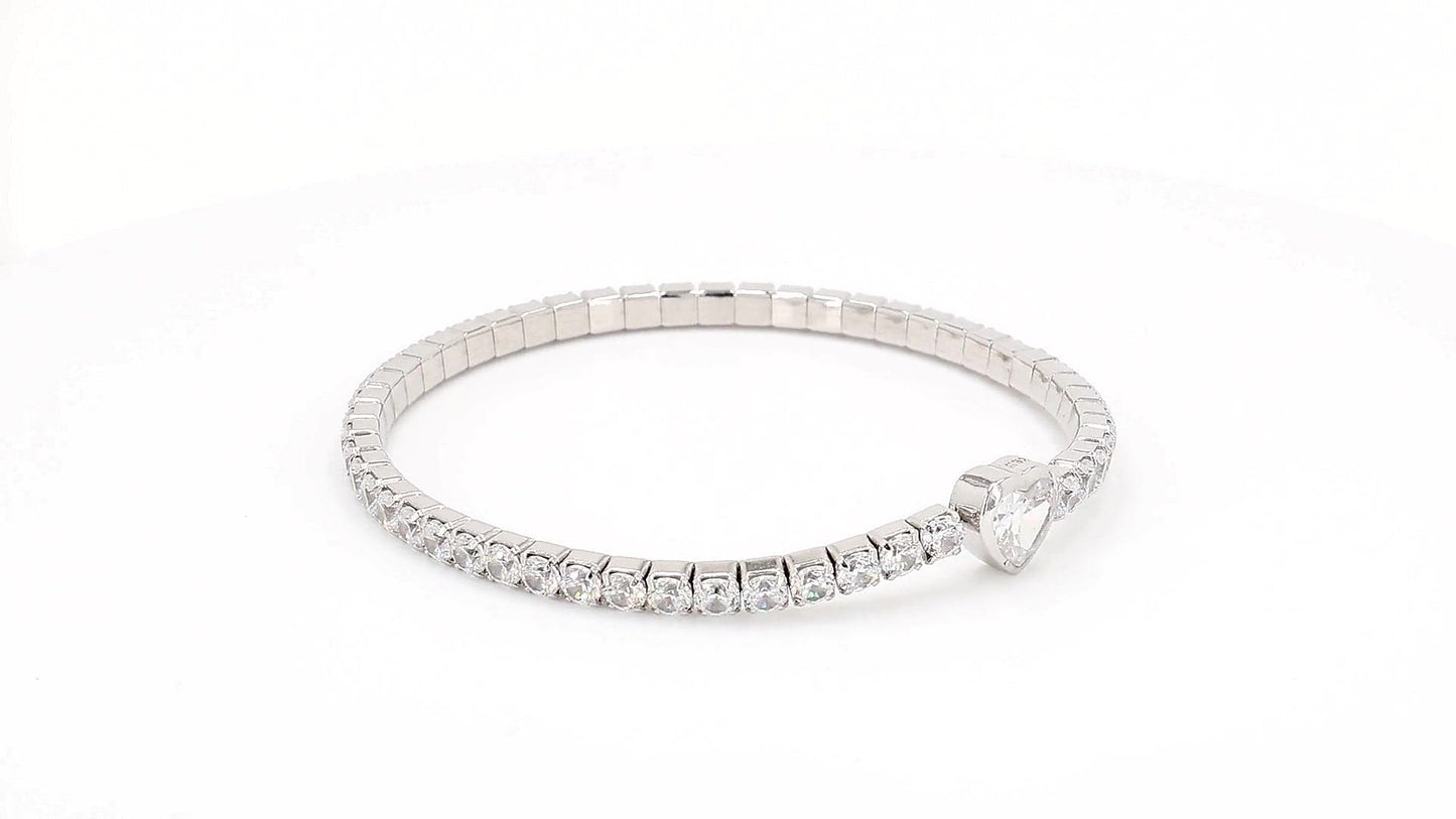 Divara Larkin Tennis Bracelet, sterling silver 925 cubic zirconia bracelet