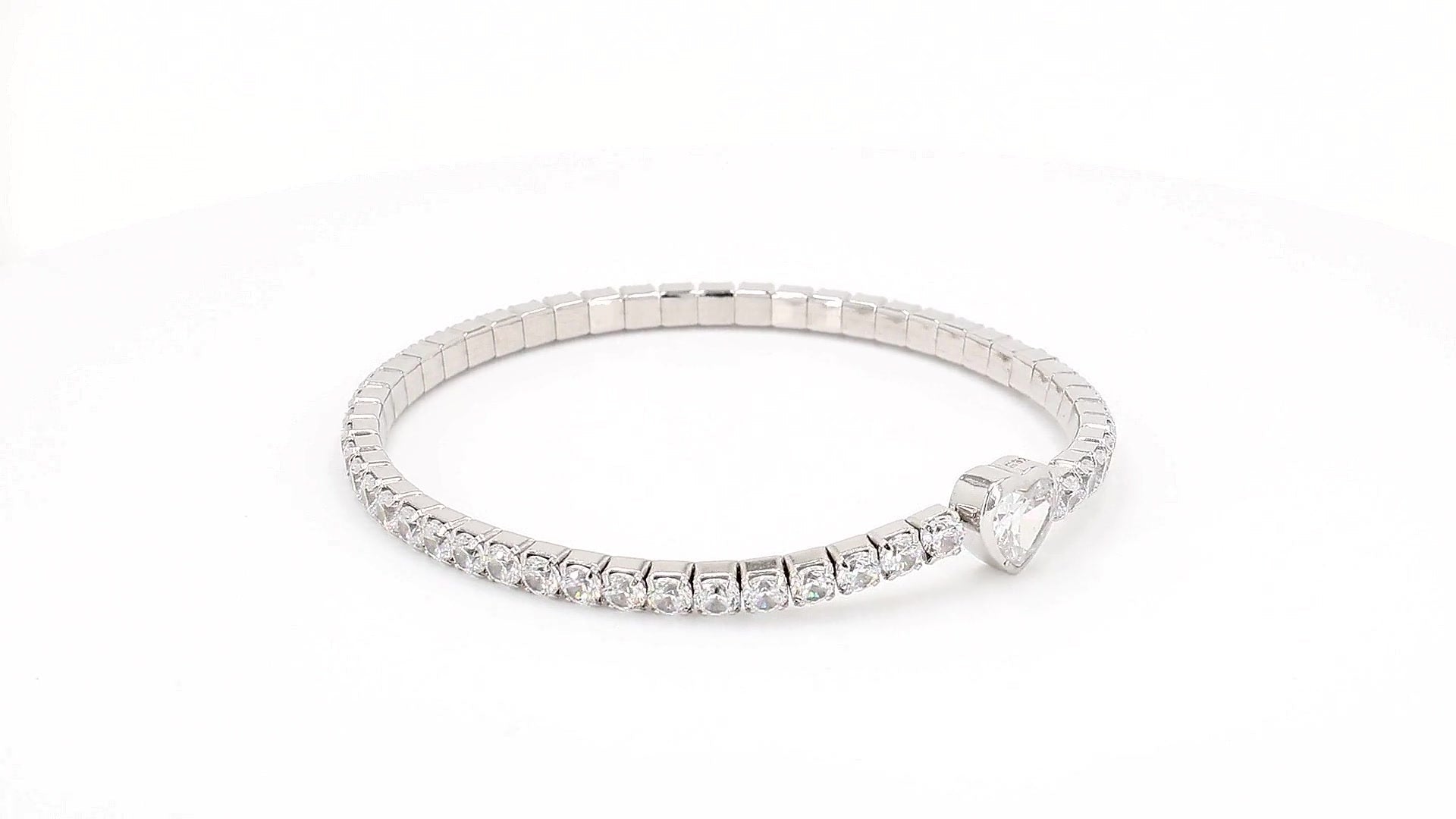 Divara Larkin Tennis Bracelet, sterling silver 925 cubic zirconia bracelet