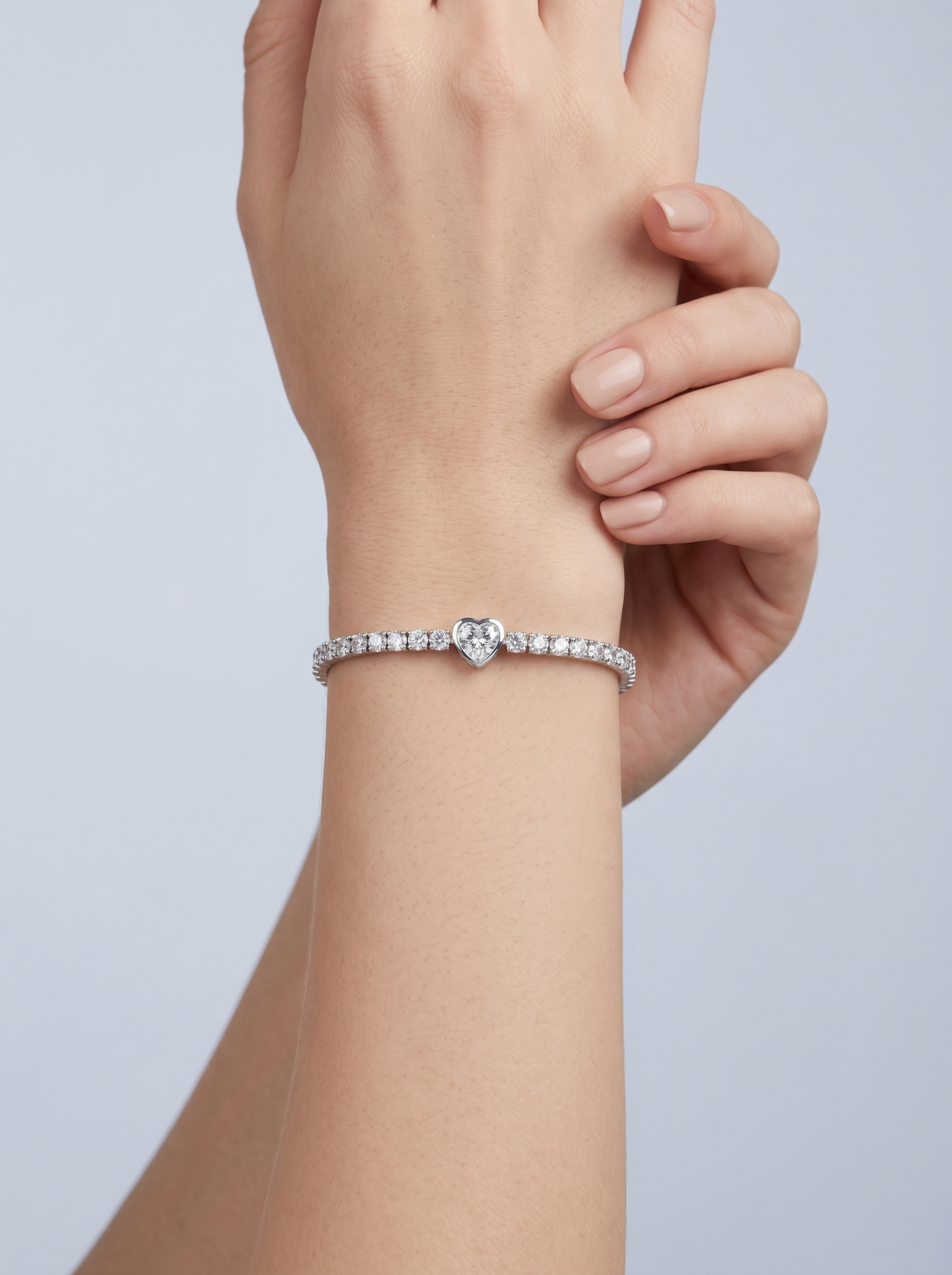 Divara Larkin Tennis Bracelet, sterling silver 925 cubic zirconia bracelet