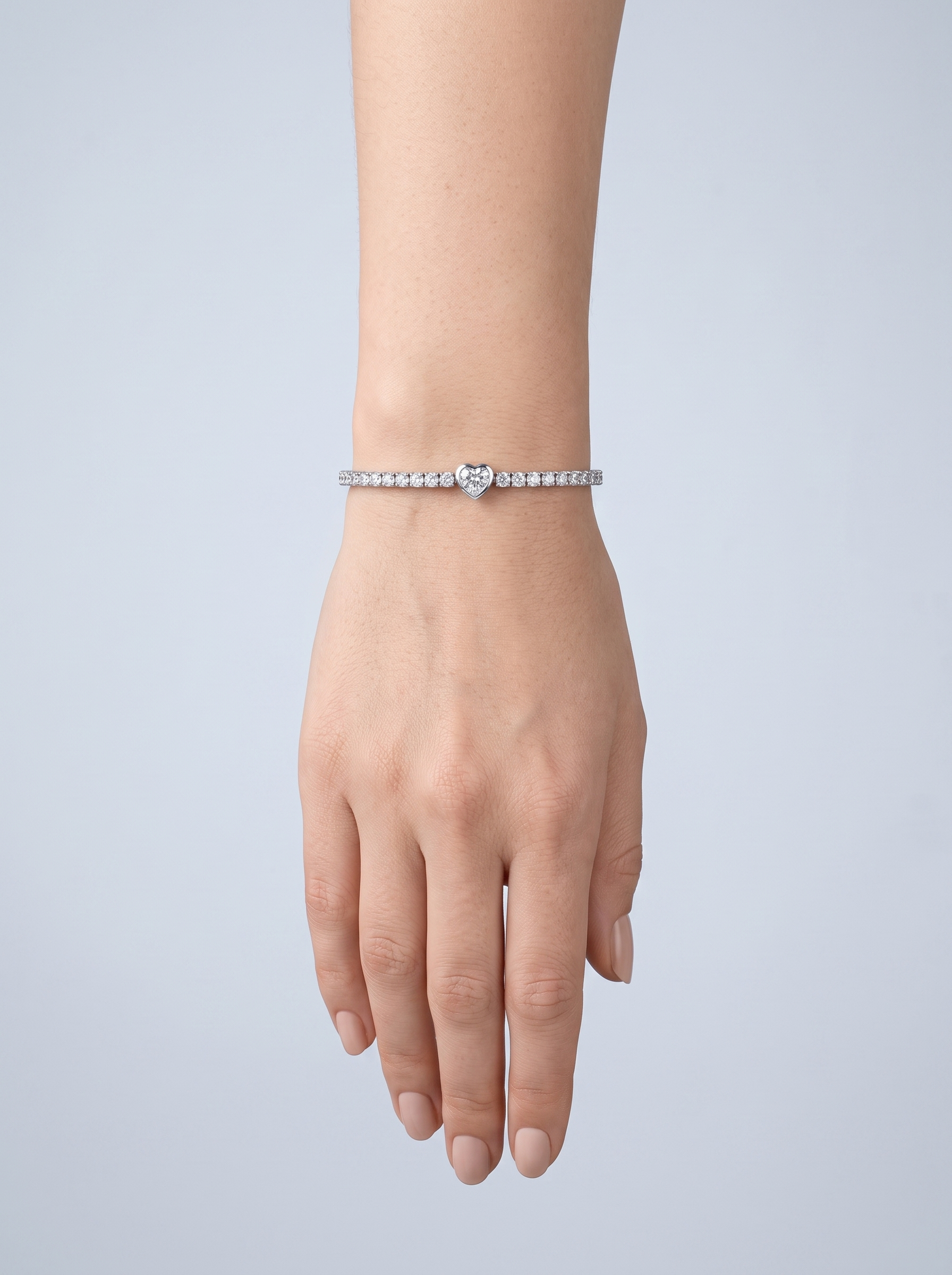 Divara Larkin Tennis Bracelet, sterling silver 925 cubic zirconia bracelet