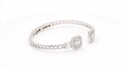 Divara Coralie Bangle, sterling silver 925 cubic zirconia bracelet