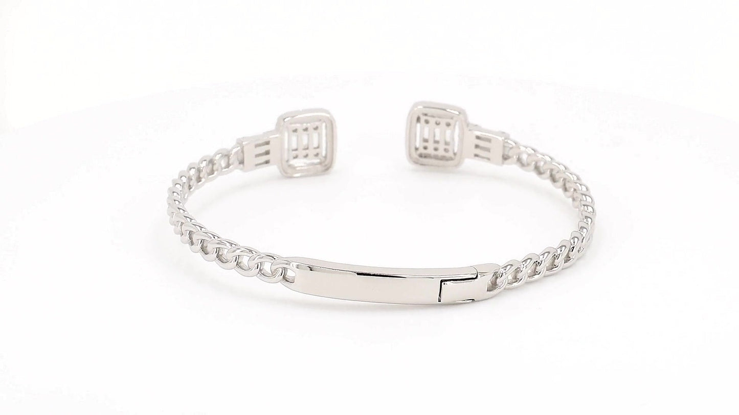 Divara Coralie Bangle, sterling silver 925 cubic zirconia bracelet