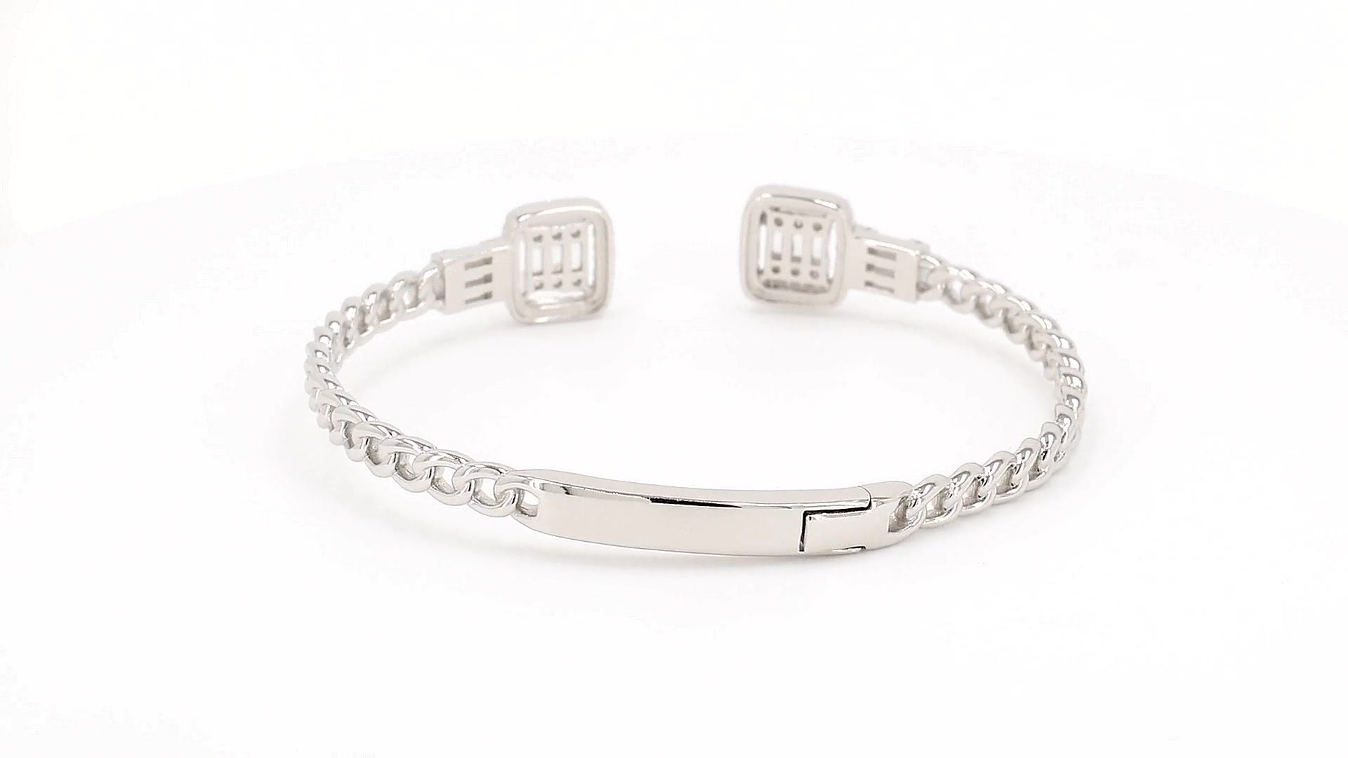 Divara Coralie Bangle, sterling silver 925 cubic zirconia bracelet