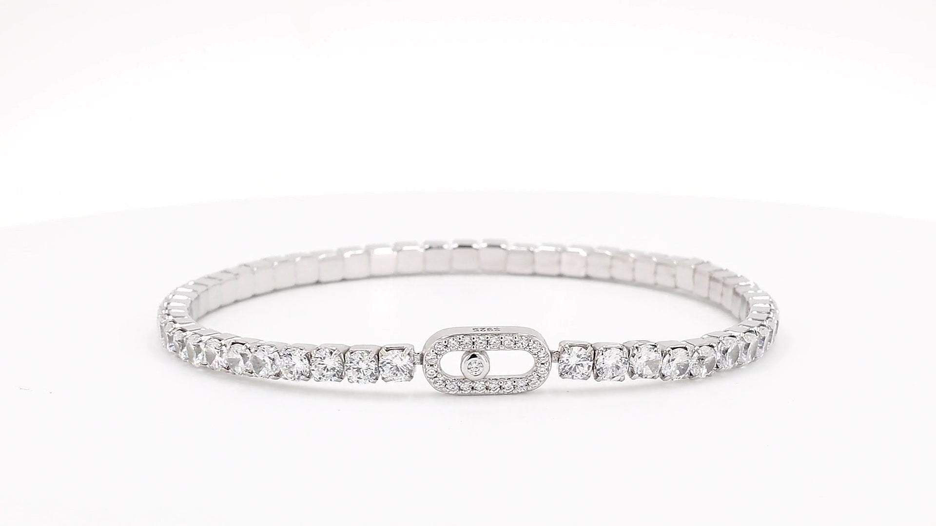 Divara Saskia Tennis Bracelet, sterling silver 925 cubic zirconia bracelet