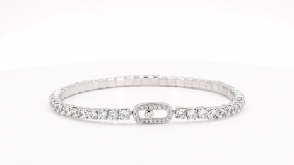 Divara Saskia Tennis Bracelet, sterling silver 925 cubic zirconia bracelet