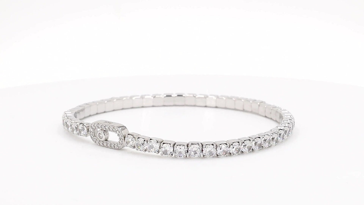 Divara Saskia Tennis Bracelet, sterling silver 925 cubic zirconia bracelet