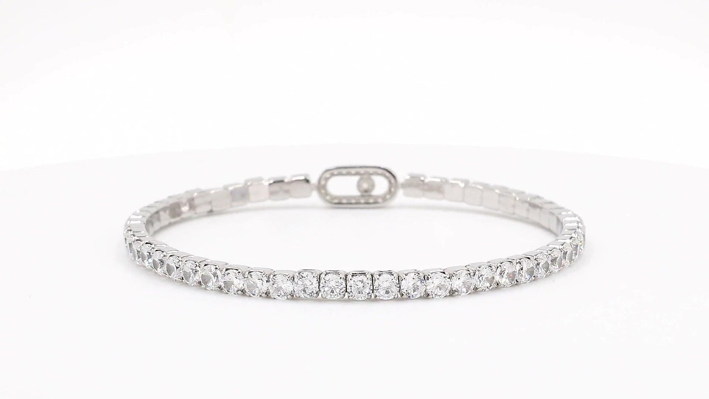 Divara Saskia Tennis Bracelet, sterling silver 925 cubic zirconia bracelet