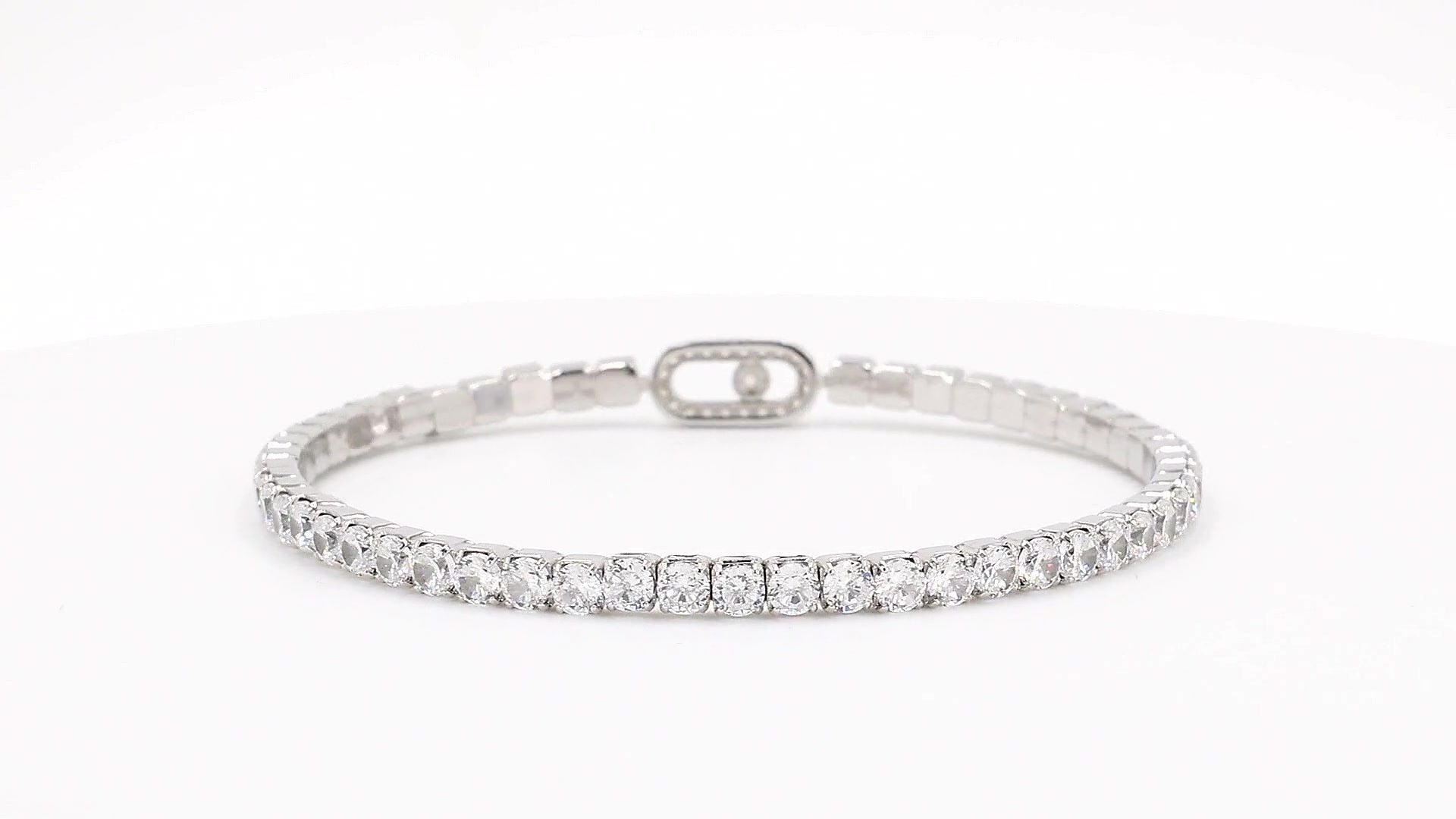 Divara Saskia Tennis Bracelet, sterling silver 925 cubic zirconia bracelet