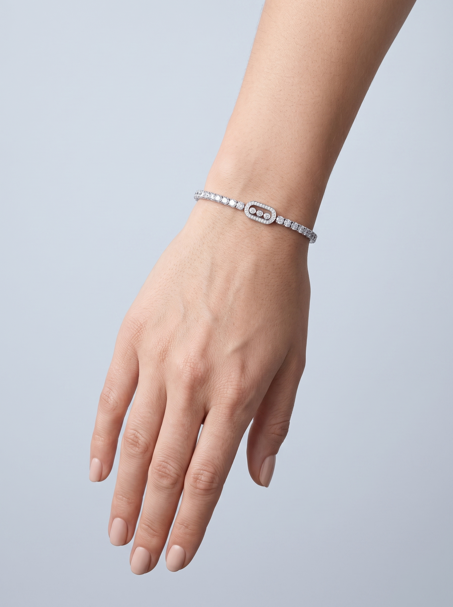 Divara Saskia Tennis Bracelet, sterling silver 925 cubic zirconia bracelet