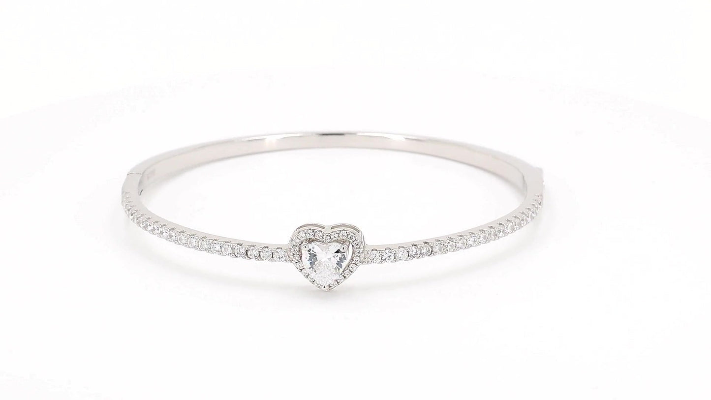 Divara Amara Bangle, sterling silver 925 cubic zirconia bracelet