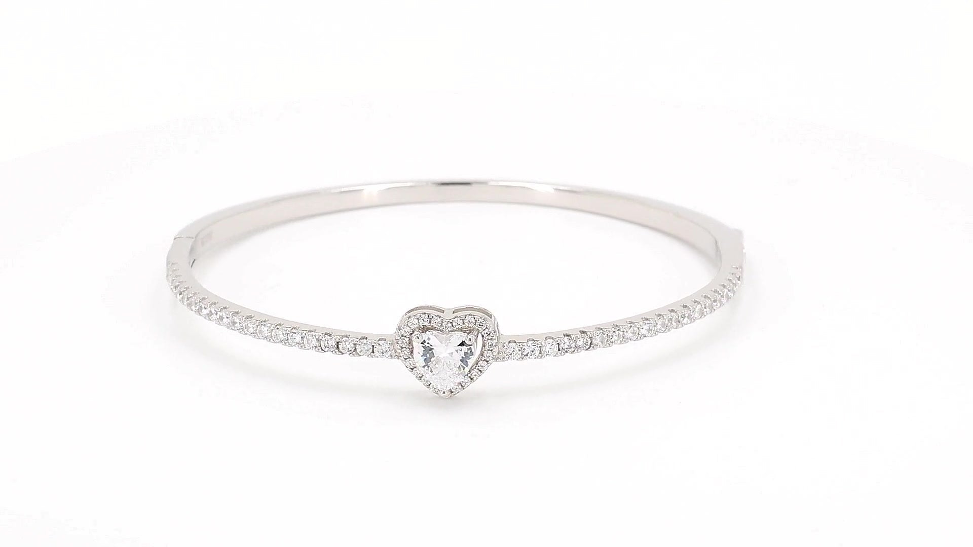 Divara Amara Bangle, sterling silver 925 cubic zirconia bracelet