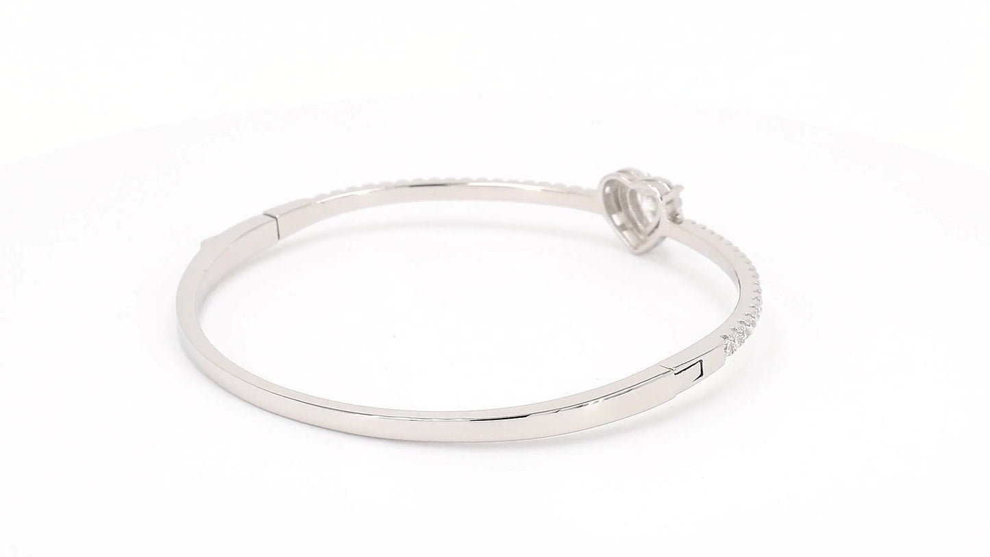 Divara Amara Bangle, sterling silver 925 cubic zirconia bracelet