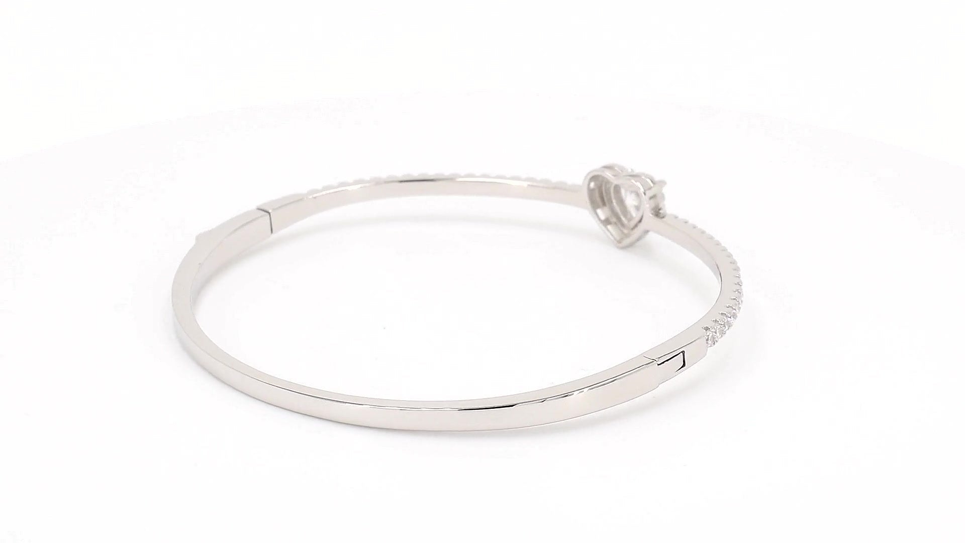 Divara Amara Bangle, sterling silver 925 cubic zirconia bracelet