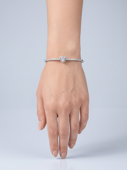 Divara Amara Bangle, sterling silver 925 cubic zirconia bracelet