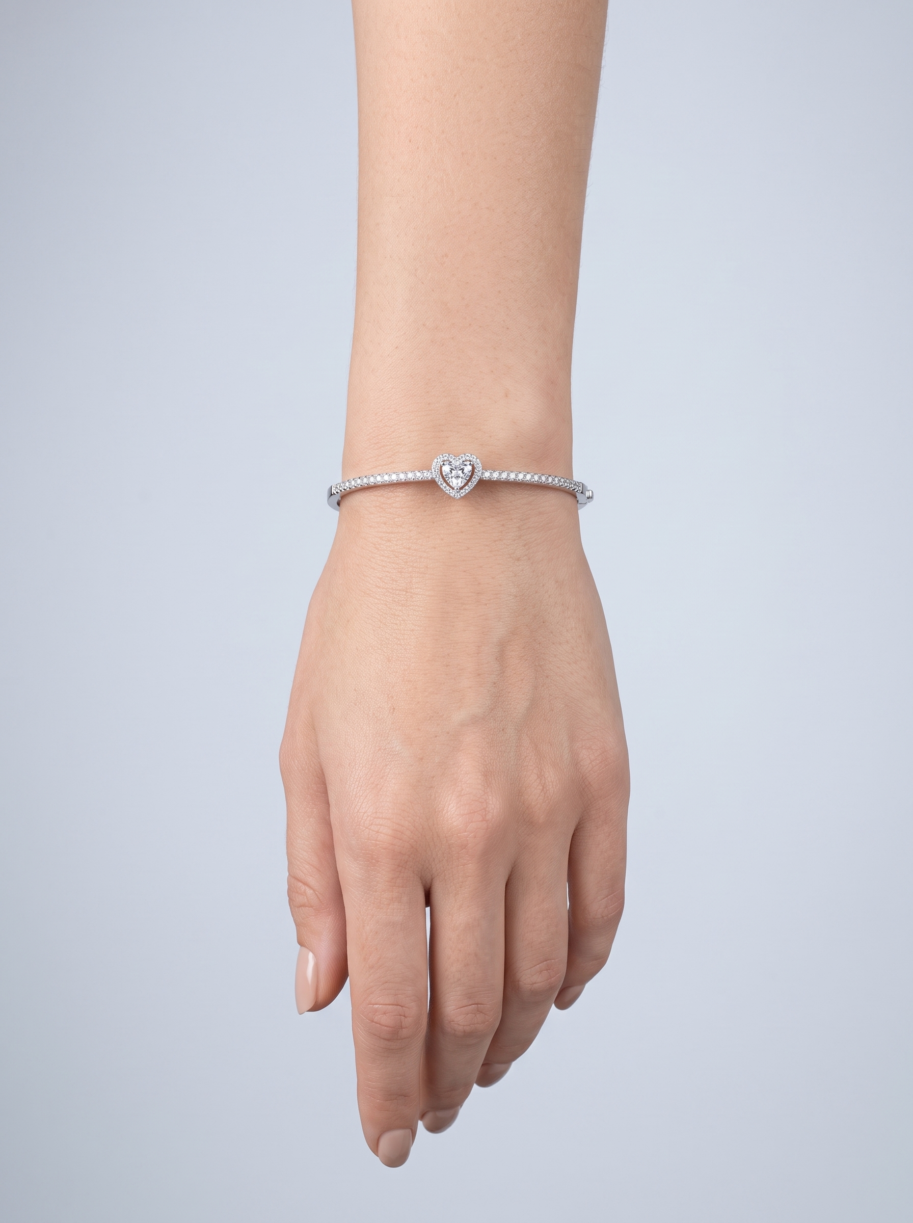 Divara Amara Bangle, sterling silver 925 cubic zirconia bracelet