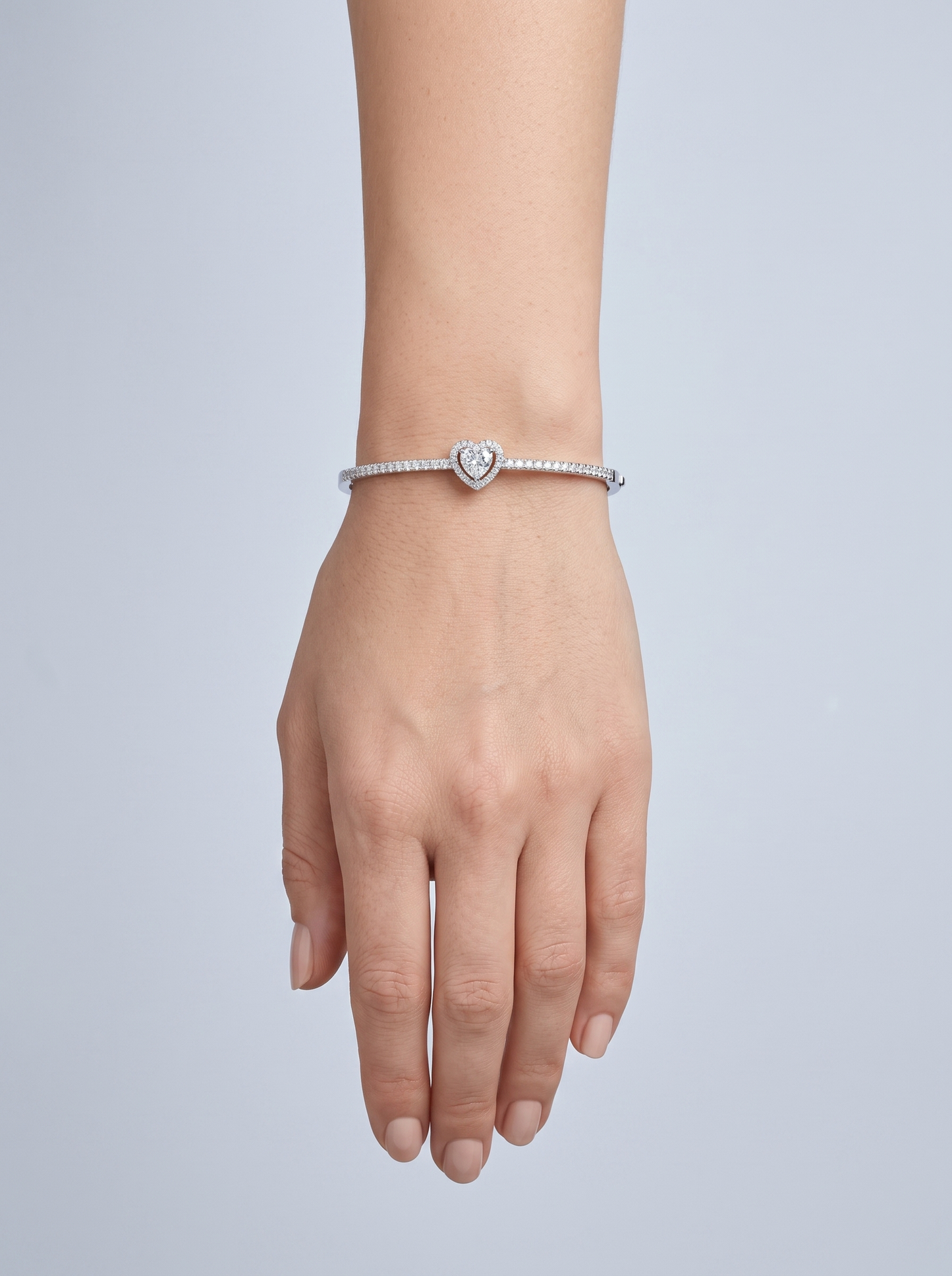 Divara Amara Bangle, sterling silver 925 cubic zirconia bracelet