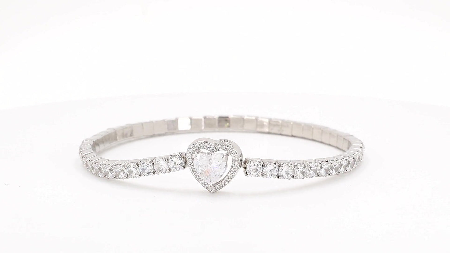 Divara Ondine Tennis Bracelet, sterling silver 925 cubic zirconia bracelet