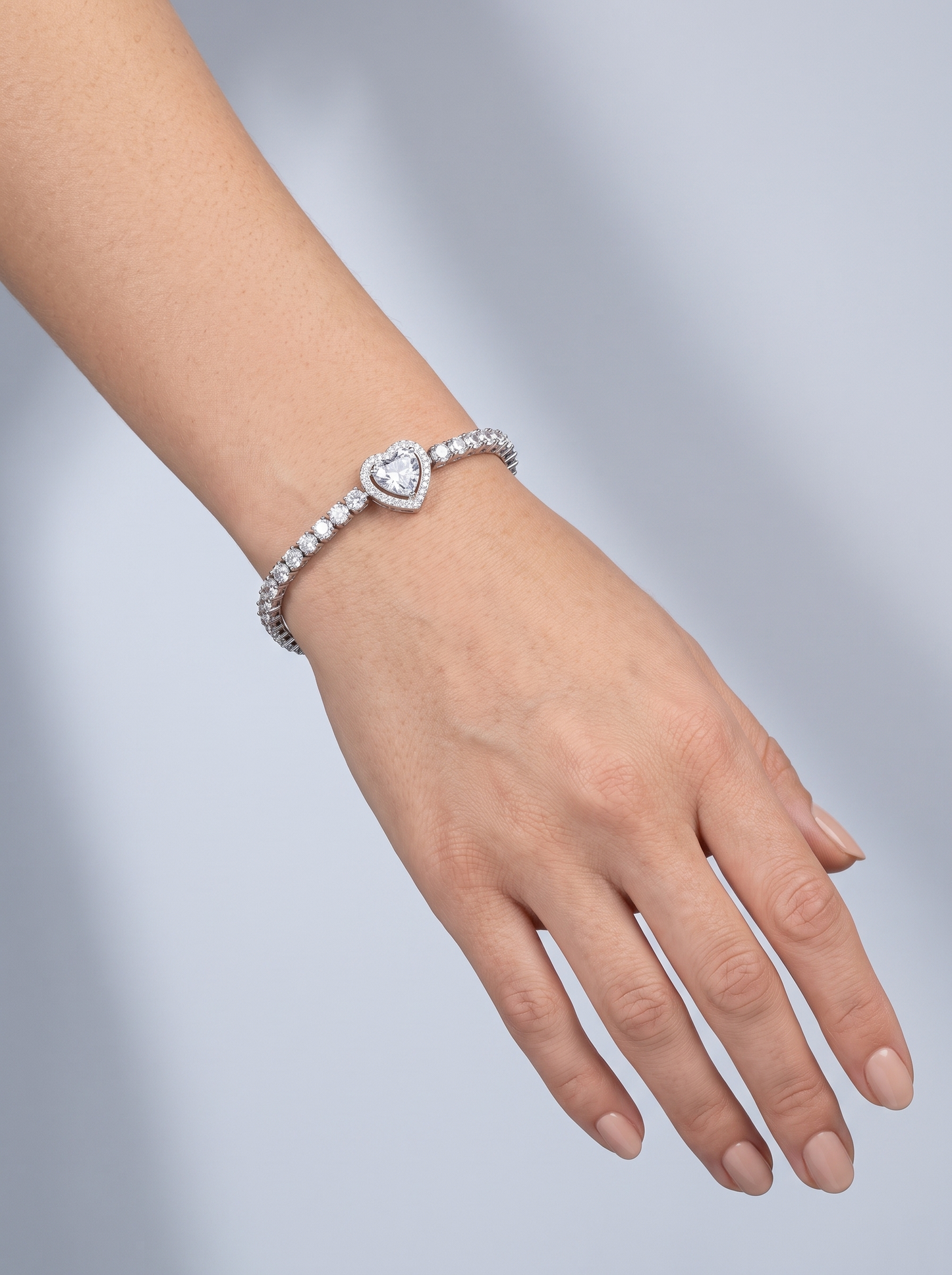Divara Ondine Tennis Bracelet, sterling silver 925 cubic zirconia bracelet