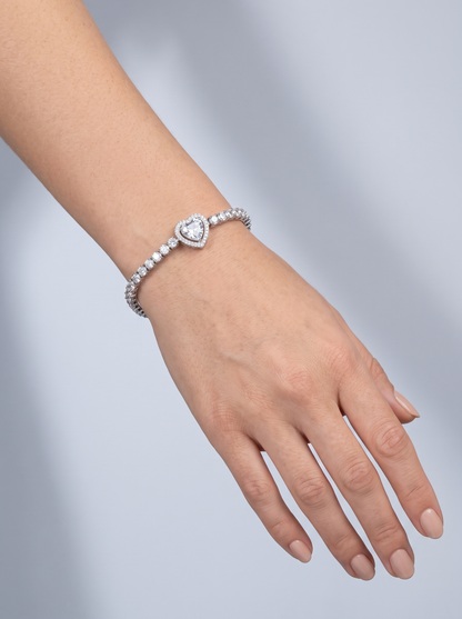 Divara Ondine Tennis Bracelet, sterling silver 925 cubic zirconia bracelet