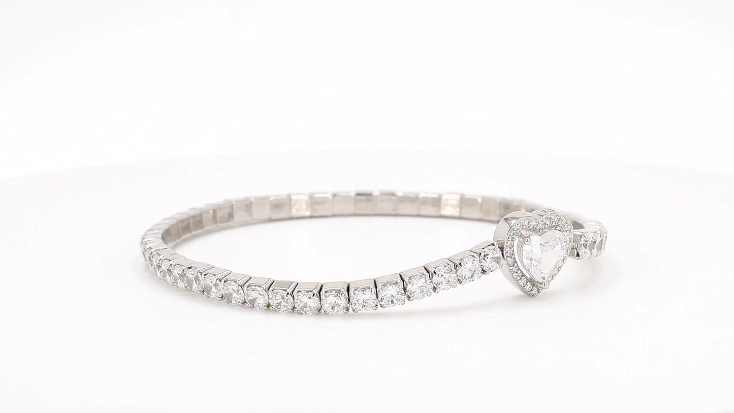 Divara Ondine Tennis Bracelet, sterling silver 925 cubic zirconia bracelet