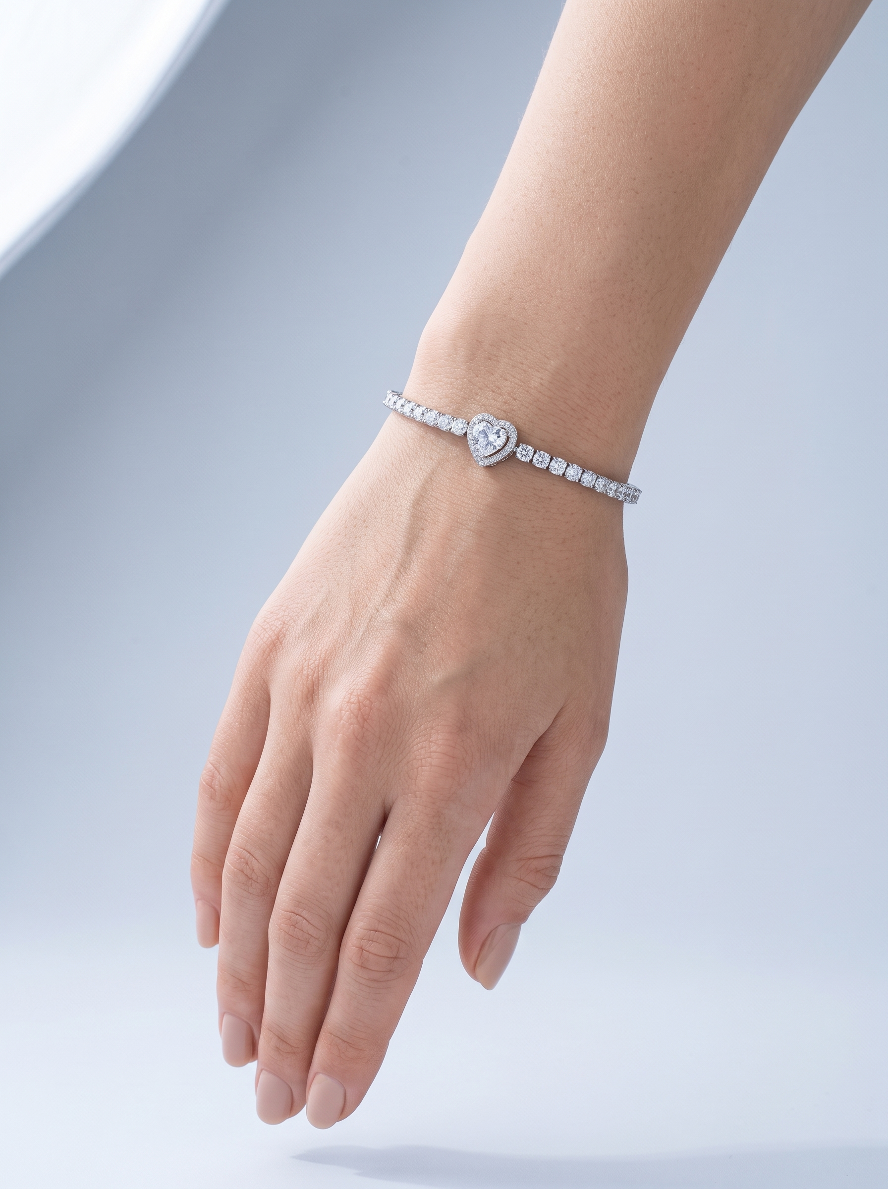 Divara Ondine Tennis Bracelet, sterling silver 925 cubic zirconia bracelet