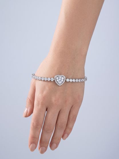 Divara Ondine Tennis Bracelet, sterling silver 925 cubic zirconia bracelet
