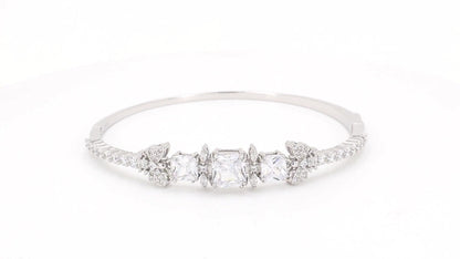 Divara Seraphine Bangle, sterling silver 925 cubic zirconia bracelet
