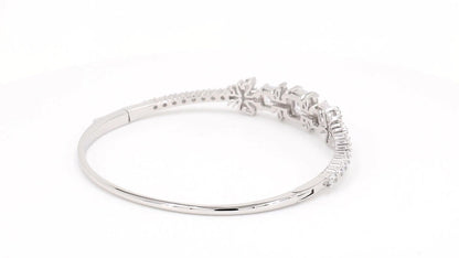 Divara Seraphine Bangle, sterling silver 925 cubic zirconia bracelet