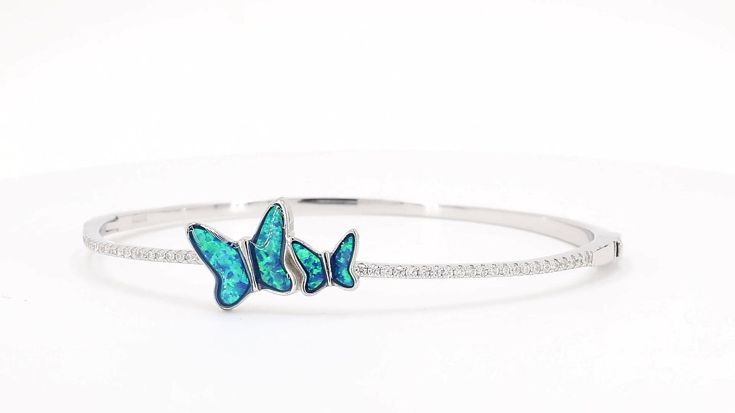 Divara Linnea Bangle, sterling silver 925 cubic zirconia bracelet