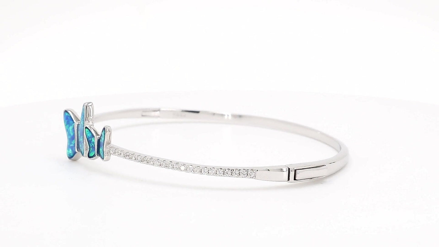 Divara Linnea Bangle, sterling silver 925 cubic zirconia bracelet
