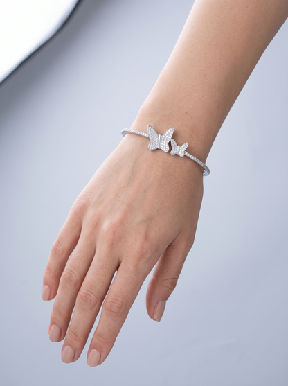 Divara Linnea Bangle, sterling silver 925 cubic zirconia bracelet