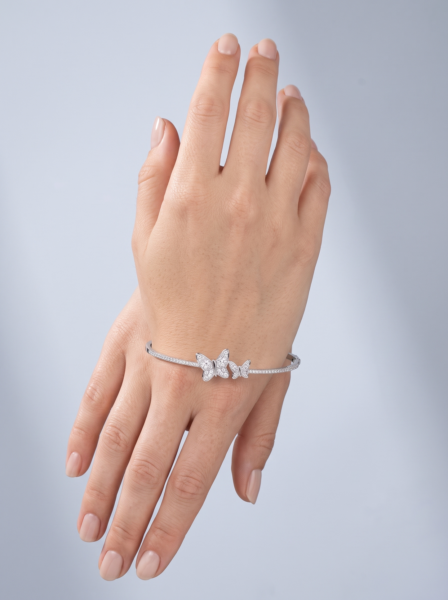 Divara Linnea Bangle, sterling silver 925 cubic zirconia bracelet