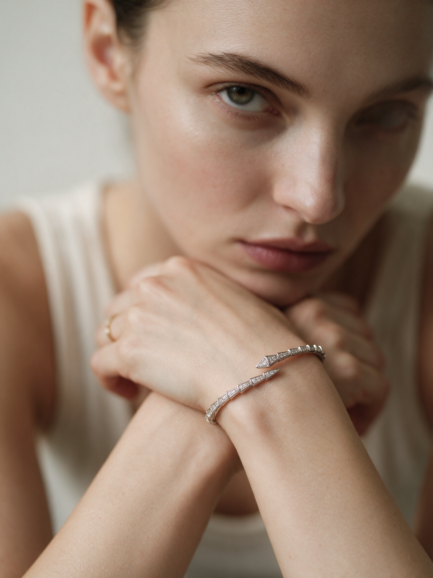 Divara Talia Bangle, sterling silver 925 cubic zirconia bracelet