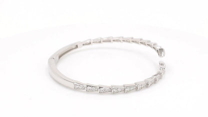Divara Talia Bangle, sterling silver 925 cubic zirconia bracelet