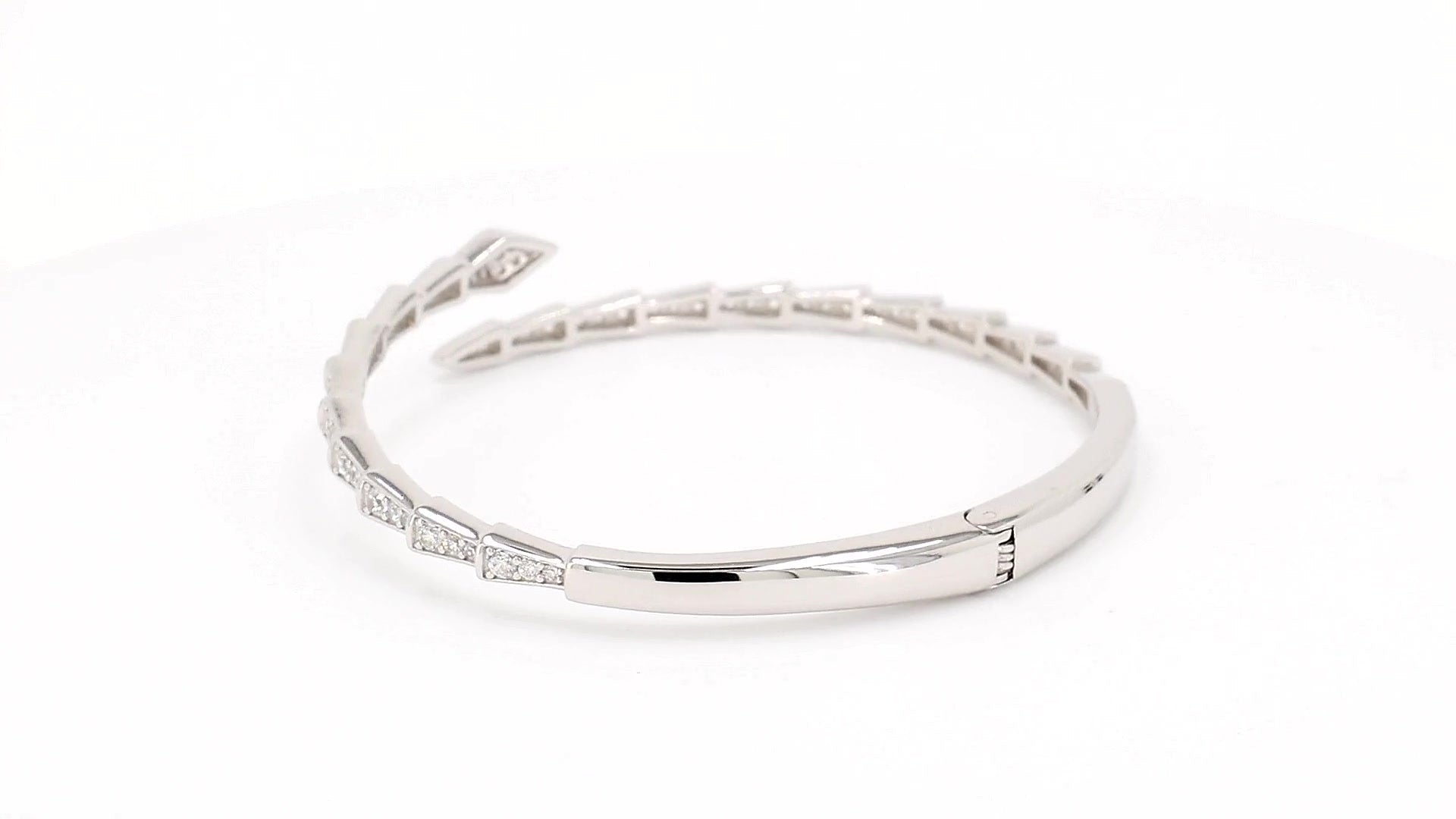 Divara Talia Bangle, sterling silver 925 cubic zirconia bracelet