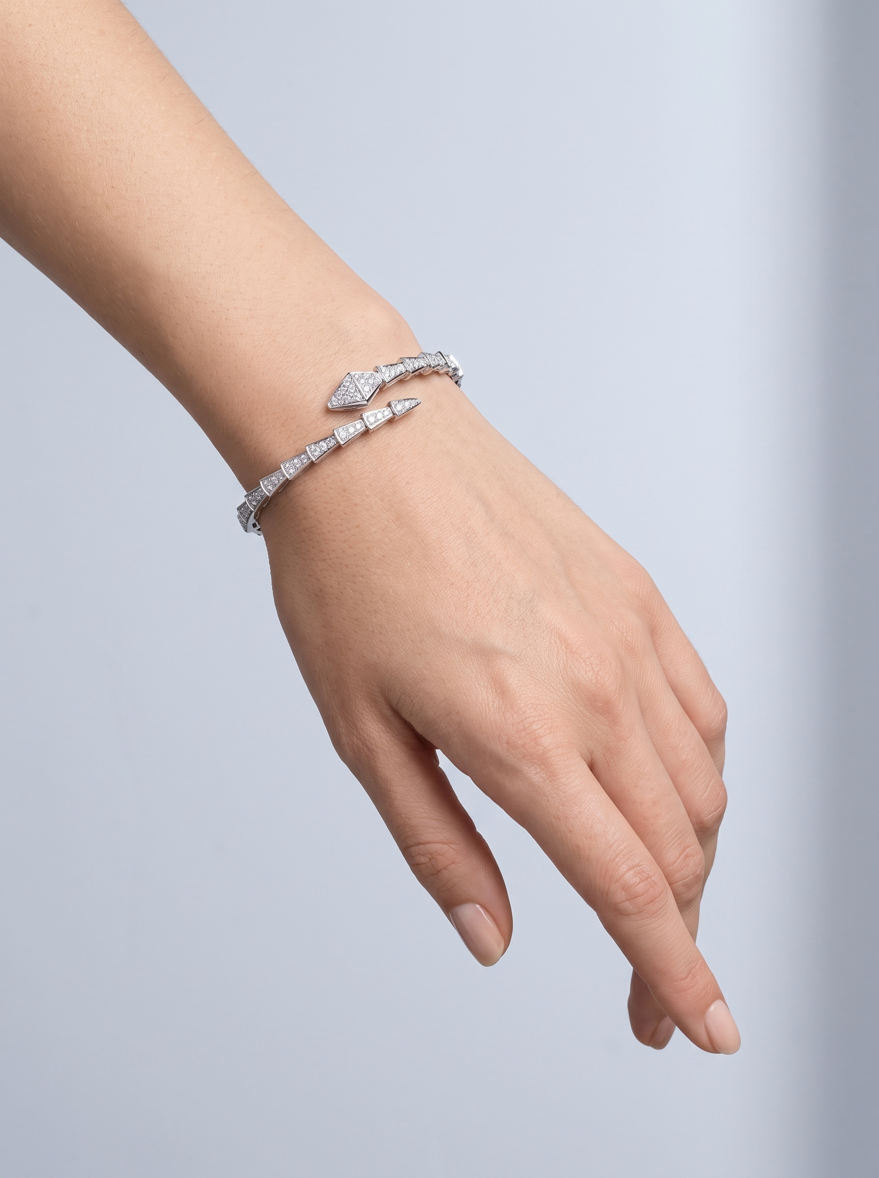 Divara Talia Bangle, sterling silver 925 cubic zirconia bracelet