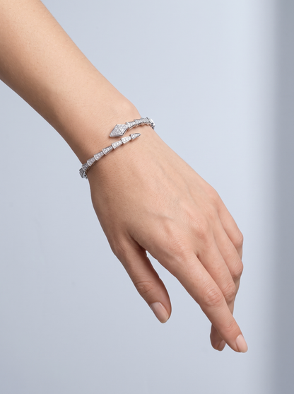 Divara Talia Bangle, sterling silver 925 cubic zirconia bracelet