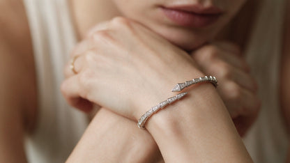 Divara Talia Bangle, sterling silver 925 cubic zirconia bracelet