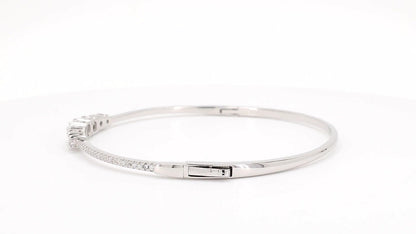 Divara Verity Bangle, sterling silver 925 cubic zirconia bracelet