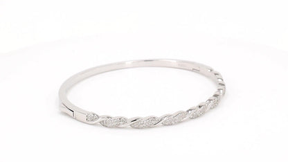 Divara Noor Bangle, sterling silver 925 cubic zirconia bracelet