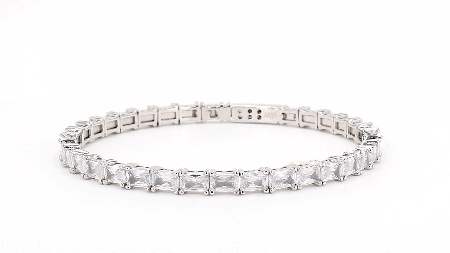 Divara Mireille Bangle, sterling silver 925 cubic zirconia bracelet