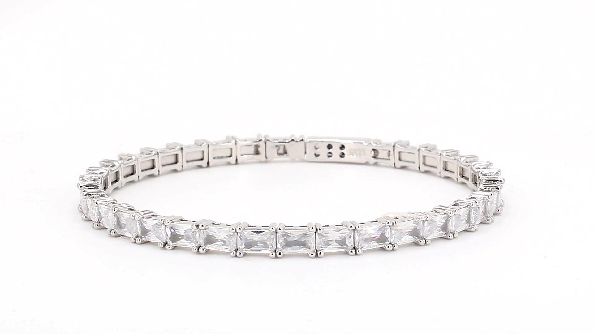 Divara Mireille Bangle, sterling silver 925 cubic zirconia bracelet