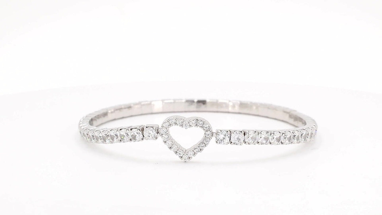 Divara Freya Tennis Bracelet, sterling silver 925 cubic zirconia bracelet