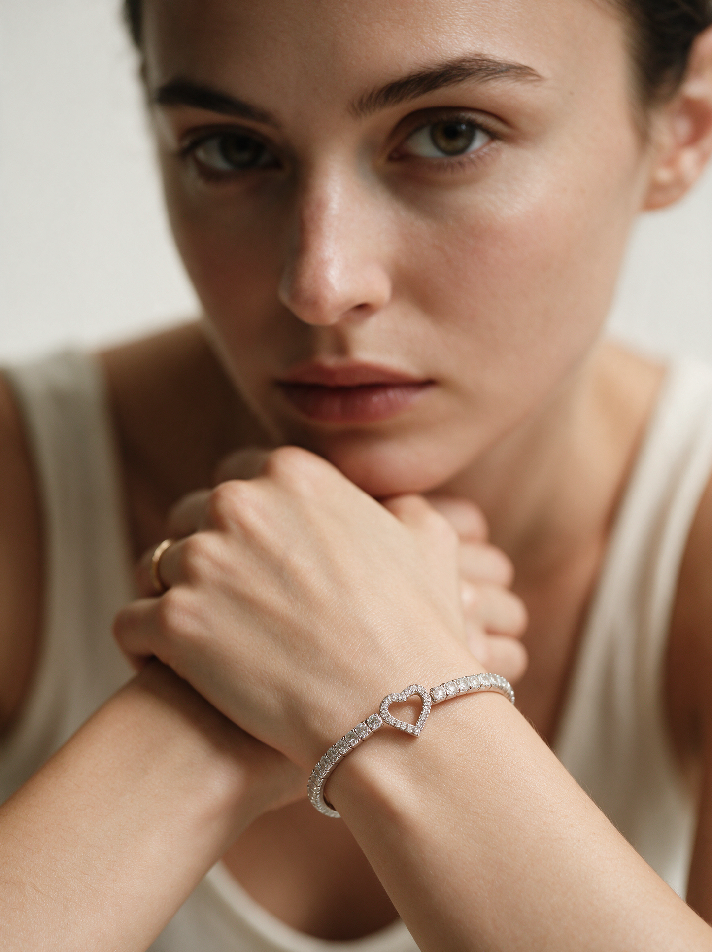 Divara Freya Tennis Bracelet, sterling silver 925 cubic zirconia bracelet